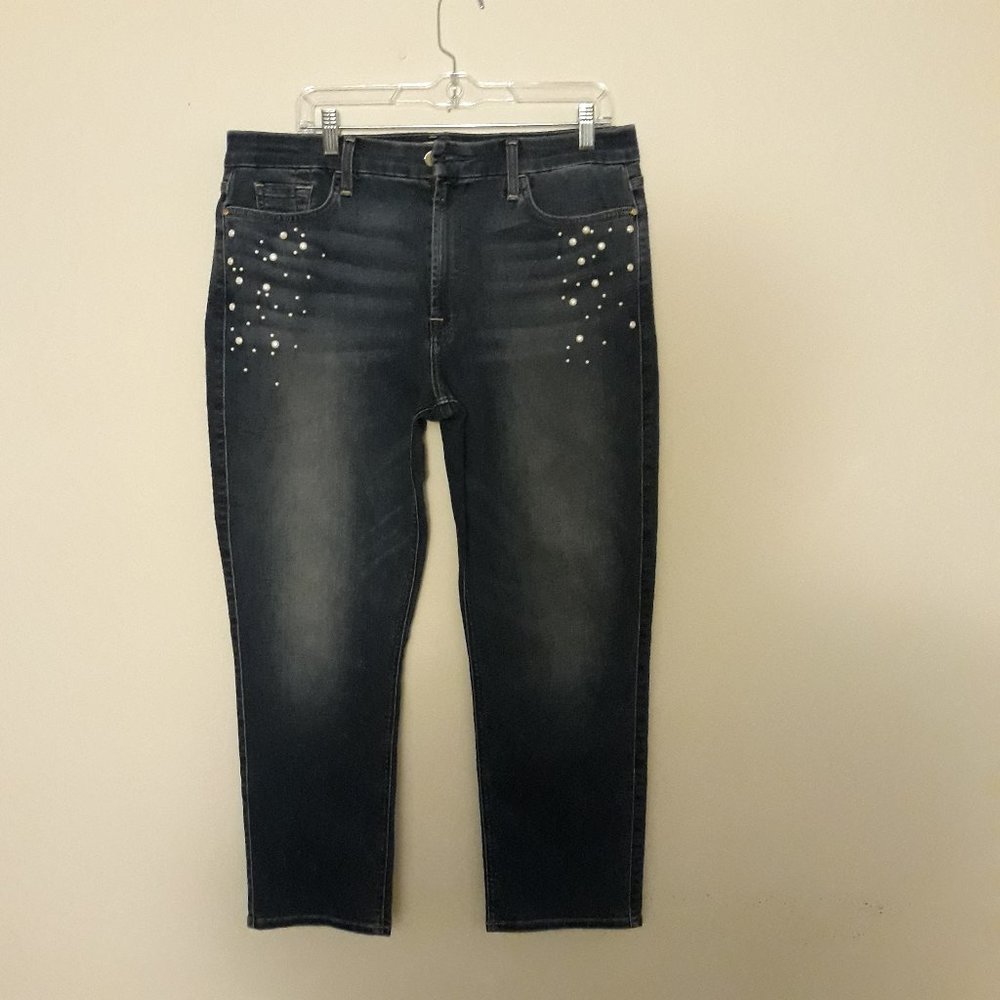 Jen 7 Cropped Straight leg Jeans